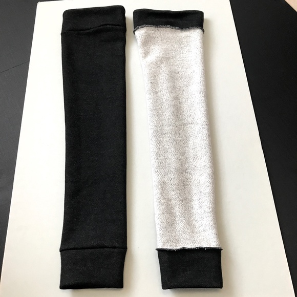 Black Fleece Leg Warmers Winter Knee Socks Warm Leggings Soft Pants Made in USA - Picture 7 of 8